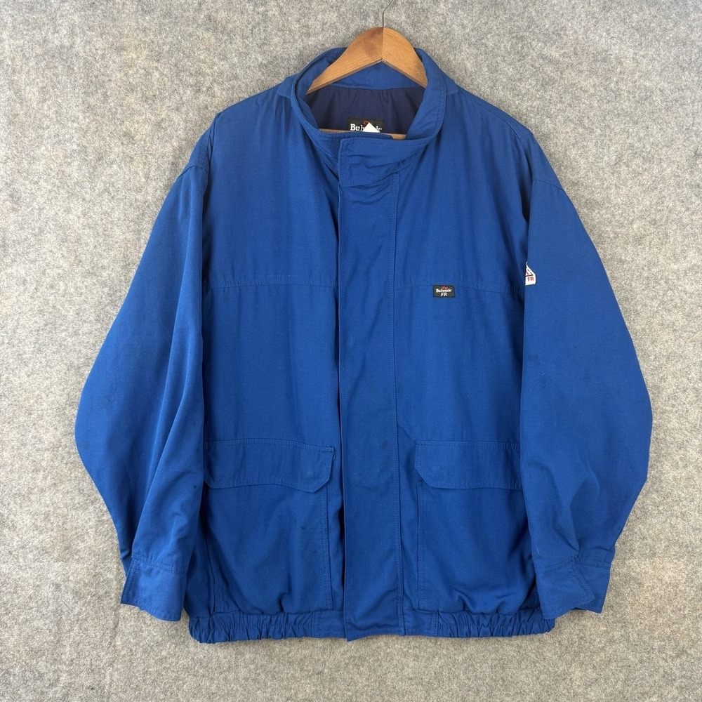 Bulwark FR Nomex IIIA Jacket Mens XXL Blue Flame Resistant Workwear Full Zip